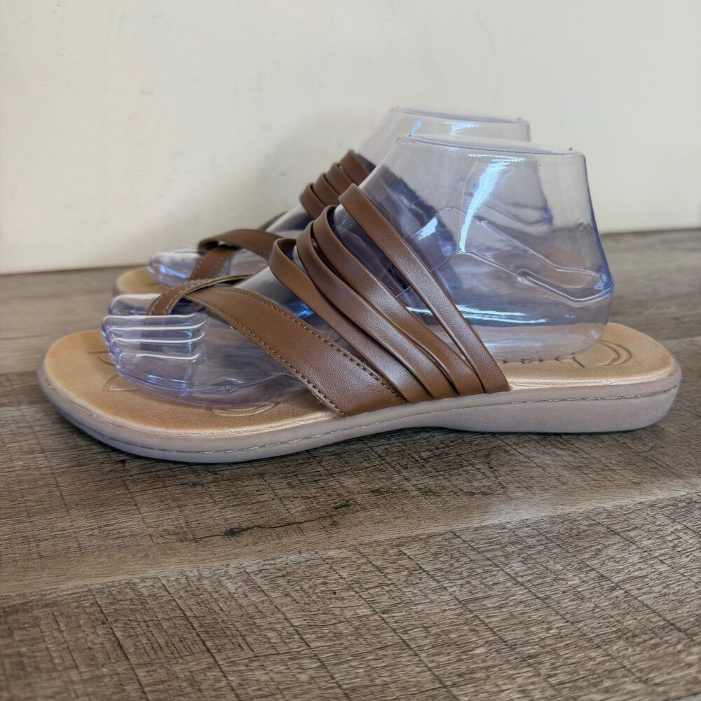 B.O.C. Alisha slide thong sandals light brown size 10 shoes